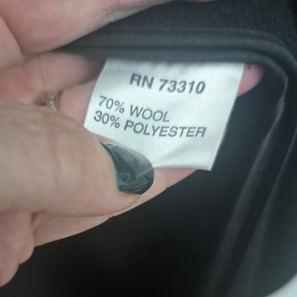 Ivan Grundahl Wool Blend Maxi Coat Asymmetric Button Faux Leather Minimalist - Picture 7 of 13